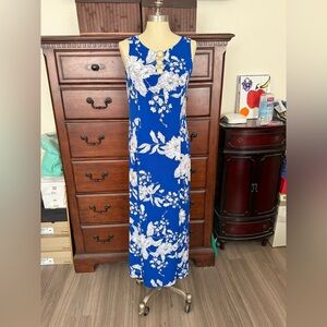 MSK Floral Blue Maxi Dress